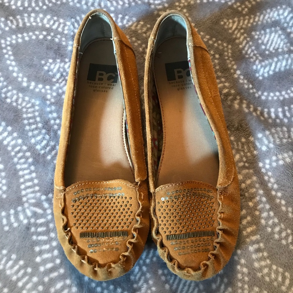 Suede Beaded Moccasin Flats - Because Wear